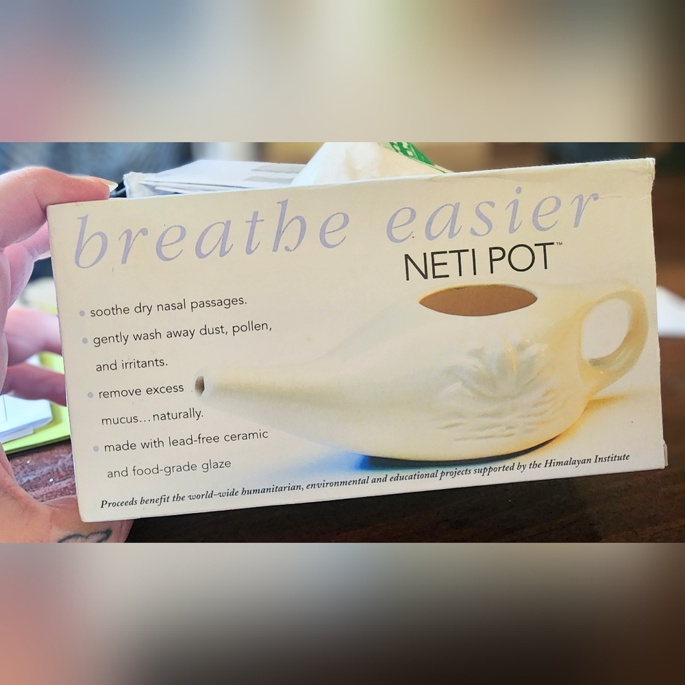 White Ceramic Neti Pot - Breathe Easier